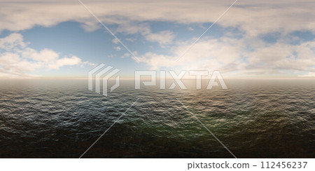 Clouds reflecting on a large body of water 360 panorama vr environment map Clouds reflecting on a large body of water 360 panorama vr environment map 112456237