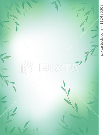 透明綠色漸層柳樹背景 112456302