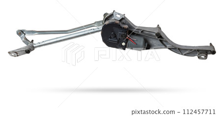 Wiper mechanism with electric motor - with a reducer that returns the brushes to their place, as well as the levers and the brushes themselves, operate with a washer that provides water to the glass. Wiper mechanism with electric motor - with a reducer that returns the brushes to their place, as well as the levers and the brushes themselves, operate with a washer that provides water to the glass. 112457711