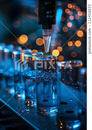 Synthetic elements glittering in a lab, with no human eyes to appreciate their beauty 112458833