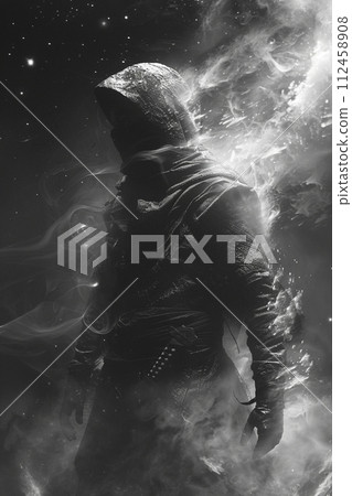 Ninja versus natural nebula beast, a dark, close encounter 112458908