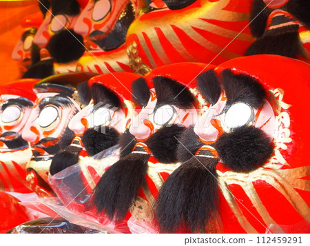 Shizuoka Prefecture Yoshiwara Bishamonten Festival Daruma City Beard Daruma February Shizuoka Prefecture Yoshiwara Bishamonten Festival Daruma City Beard Daruma February 112459291