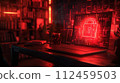 Cybersecurity. Padlock on a desk displaying on Laptop. Cyber attack on computer network, Virus, Spyware, Malware or Malicious software. Cybercrime. Compromised information internet. Generative AI 112459503