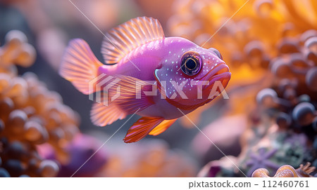亮紫色魚 AI 生成影像 亮紫色魚 AI 生成影像 112460761