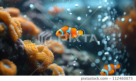 Cute clownfish AI generated image 112460873