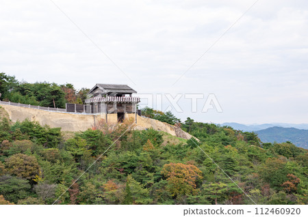 View of the ancient mountain castle Kinojo West Gate, Soja City, Okayama Prefecture View of the ancient mountain castle Kinojo West Gate, Soja City, Okayama Prefecture 112460920