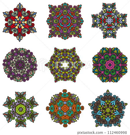 Vector vintage style  ornament collection 112460998