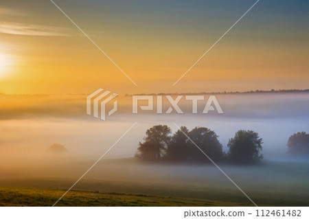 fog over the river fog over the river 112461482