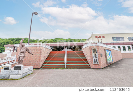 北海道網走市，晴天的 JR 網走站 112463645