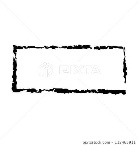 Frame rectangle elongated texture element, outline border grunge shape icon, decorative doodle for design in vector illustration Frame rectangle elongated texture element, outline border grunge shape icon, decorative doodle for design in vector illustration 112463911