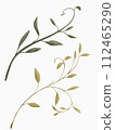 Leaves branch Gold Green set  112465290