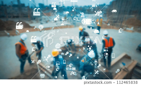Construction site people and technology Kensetsu Tech Construction site people and technology Kensetsu Tech 112465838