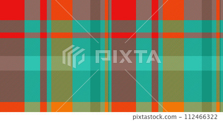 Valentines day check background pattern, romance textile vector seamless. Cotton texture plaid tartan fabric in teal and bright colors. 112466322