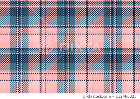 Texture tartan plaid of background fabric vector with a check seamless textile pattern. 112466323