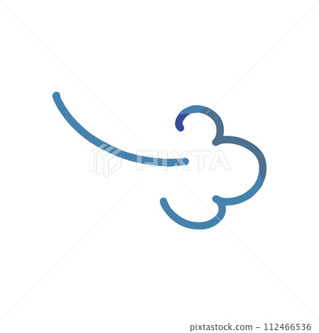Sigh heart line image simple color illustration 112466536