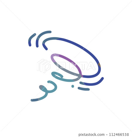 旋風漫畫符號簡單的彩色插圖 112466538