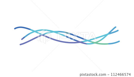 Image of a gentle breeze or waves cartoon mark color illustration Image of a gentle breeze or waves cartoon mark color illustration 112466574