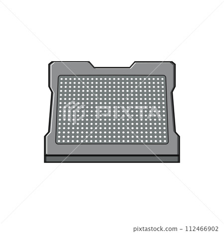 businessman laptop stand cartoon vector illustration 112466902