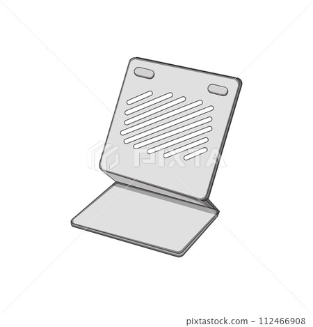 black laptop stand cartoon vector illustration black laptop stand cartoon vector illustration 112466908