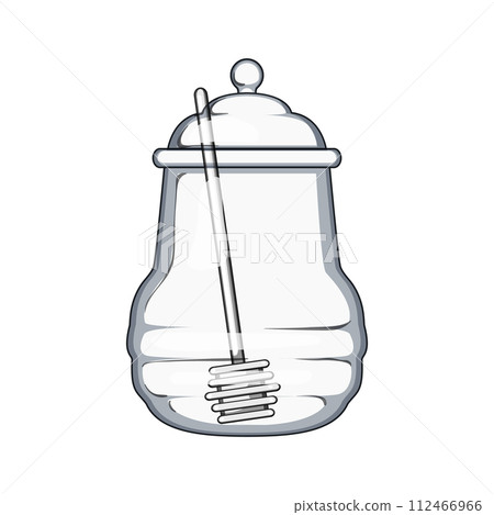 bowl honey jar cartoon vector illustration 112466966
