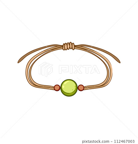jewelry hippie friendship bracelets cartoon vector illustration 112467003