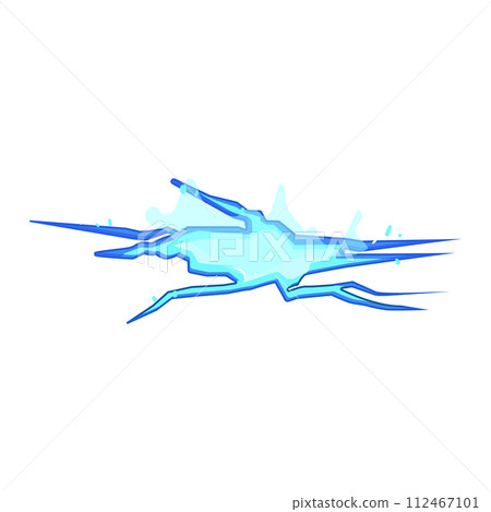 glass ground crack cartoon vector illustration 112467101