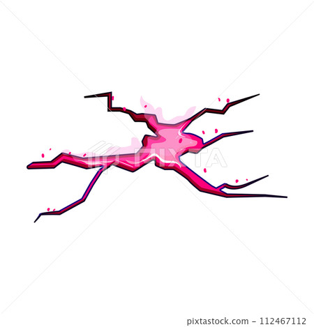 road ground crack cartoon vector illustration 112467112