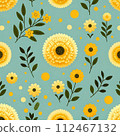 向日葵花卉圖案素材 向日葵花卉圖案素材 112467132