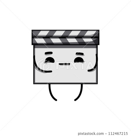 director clapper board character cartoon vector illustration 112467215