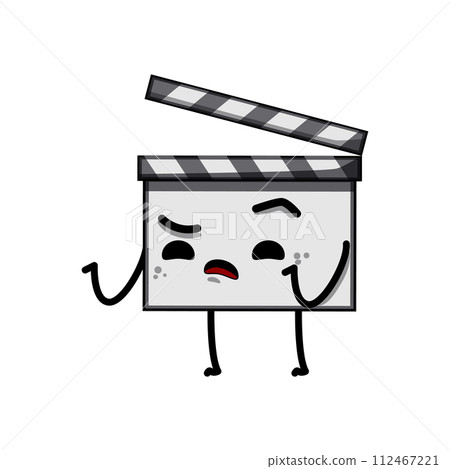 film clapper board character cartoon vector illustration 112467221