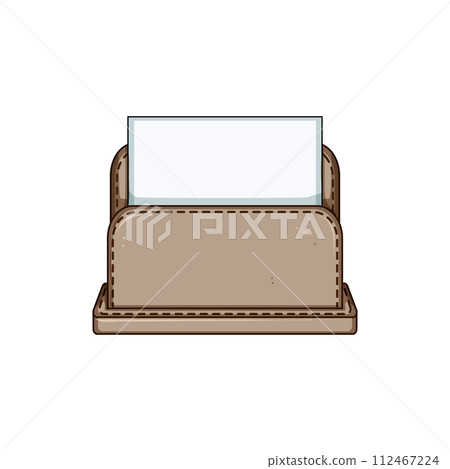 mock business card holder cartoon vector illustration 112467224
