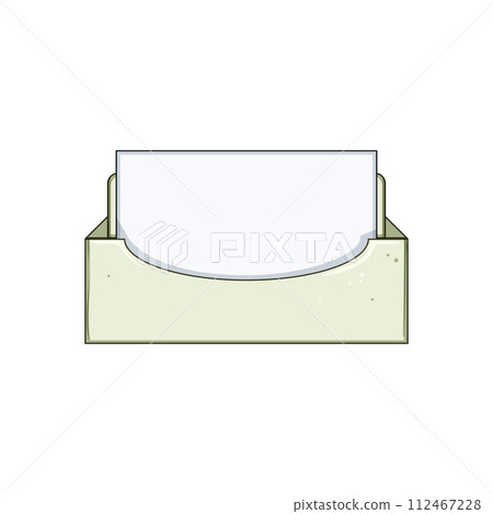 stand business card holder cartoon vector illustration 112467228