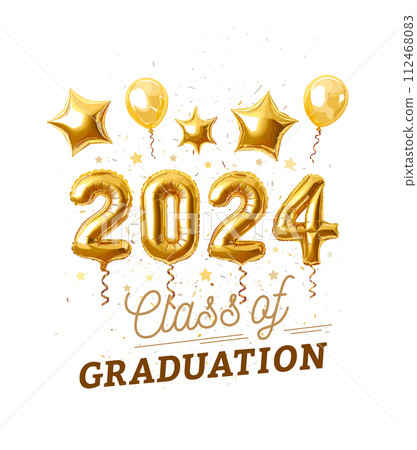Graduation class of 2024. Balloon numbers 112468083