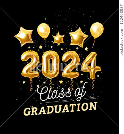 Graduation class of 2024. Balloon numbers 112468087