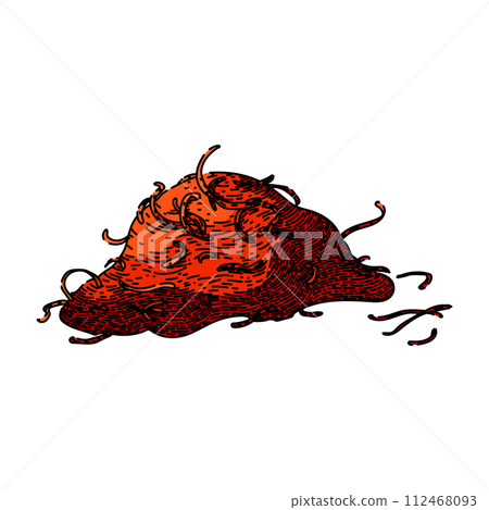saffron saffron sketch hand drawn vector 112468093