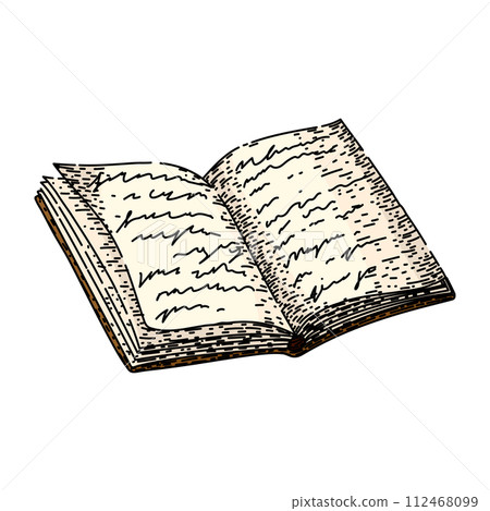 book reading sketch hand drawn vector book reading sketch hand drawn vector 112468099