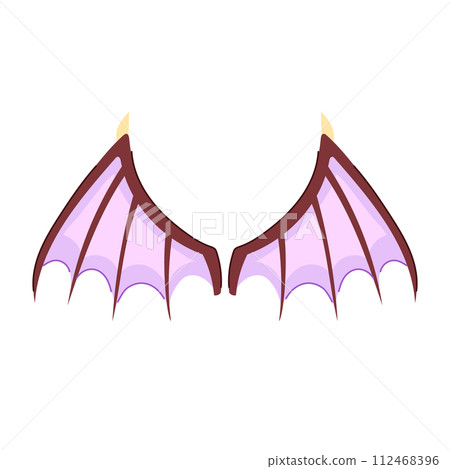 cute wings dragon cartoon vector illustration 112468396