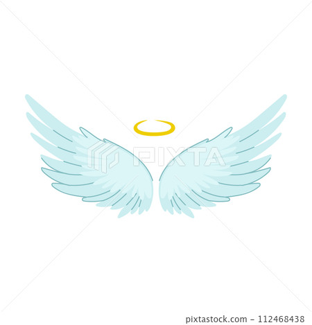 eagle wing angel cartoon vector illustration 112468438