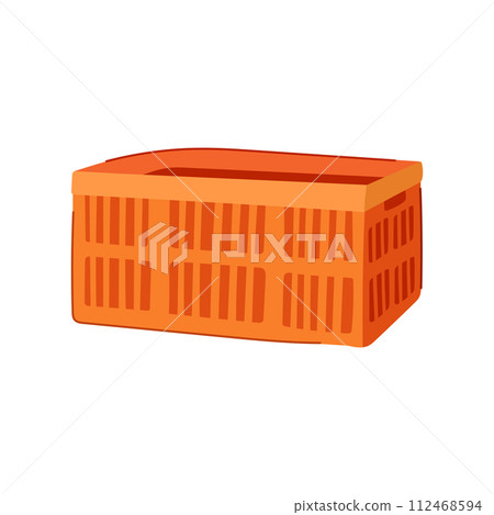 bin plastic crate cartoon vector illustration 112468594