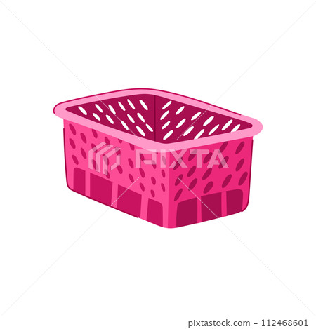 view plastic crate cartoon vector illustration 112468601