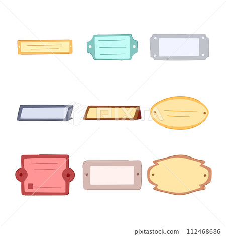nameplate set cartoon vector illustration nameplate set cartoon vector illustration 112468686