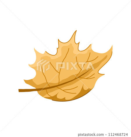 fall maple leaf cartoon vector illustration fall maple leaf cartoon vector illustration 112468724