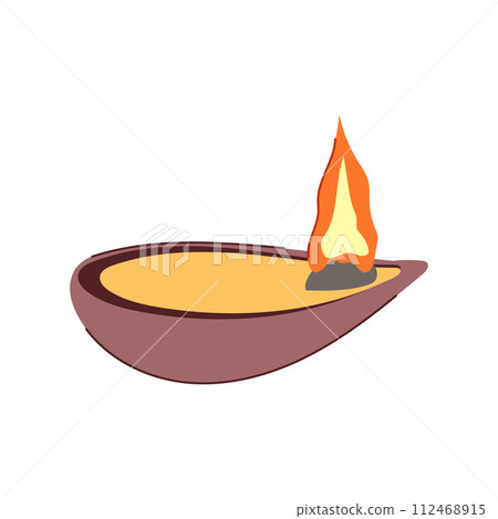 light diwali lamp cartoon vector illustration 112468915