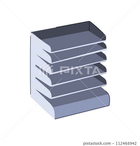 work desk tray cartoon vector illustration 112468942