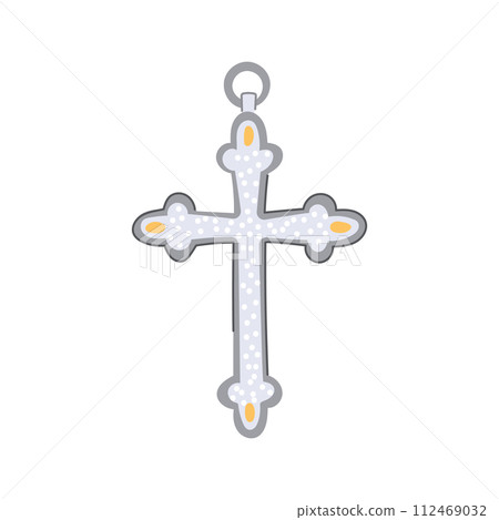 jesus cross christian cartoon vector illustration 112469032