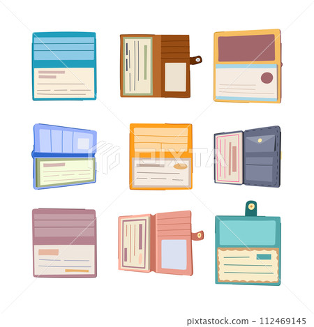 checkbook set cartoon vector illustration checkbook set cartoon vector illustration 112469145