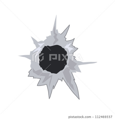 military bullet hole cartoon vector illustration 112469337