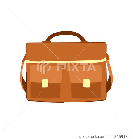 people briefcase leather cartoon vector illustration 112469373