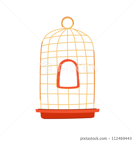 prison bird cage cartoon vector illustration 112469443