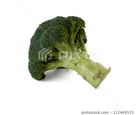 Fresh green broccoli on a white background isolation 112469535